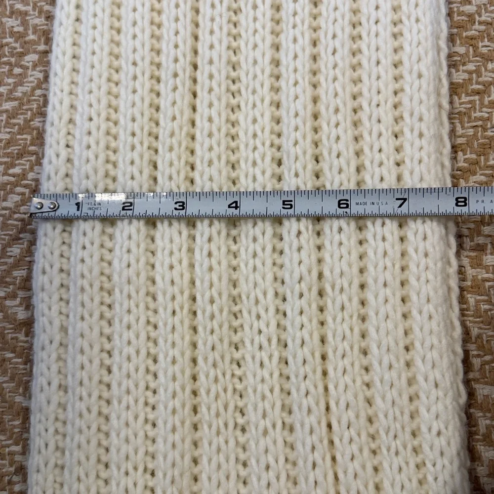COLMAR Italian Cream Knit Wool-blend Scarf
